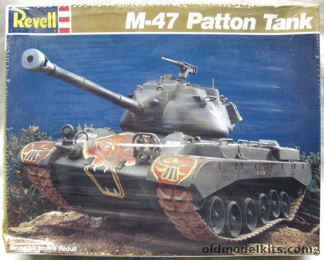 Revell 1/32 M-47 General Patton II Tank - (ex Renwal), 8001 plastic model kit
